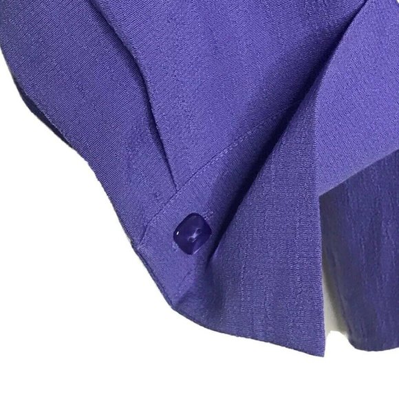 Coldwater Creek XL Blouse Long Tab Sleeve Purple - Picture 5 of 9